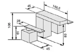 CUBIC Batería lavabo 3 agujeros
