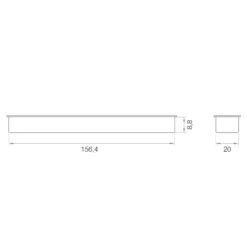 CUBIC - Tirador rectangular embutido