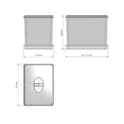 Cubo basura ecológico de 1 compartimento para interior de cajón