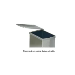 Cubo de basura pivotante de 1 compartimiento y divisor central extraible