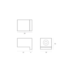 DADO - Pomo cuadrado para mueble