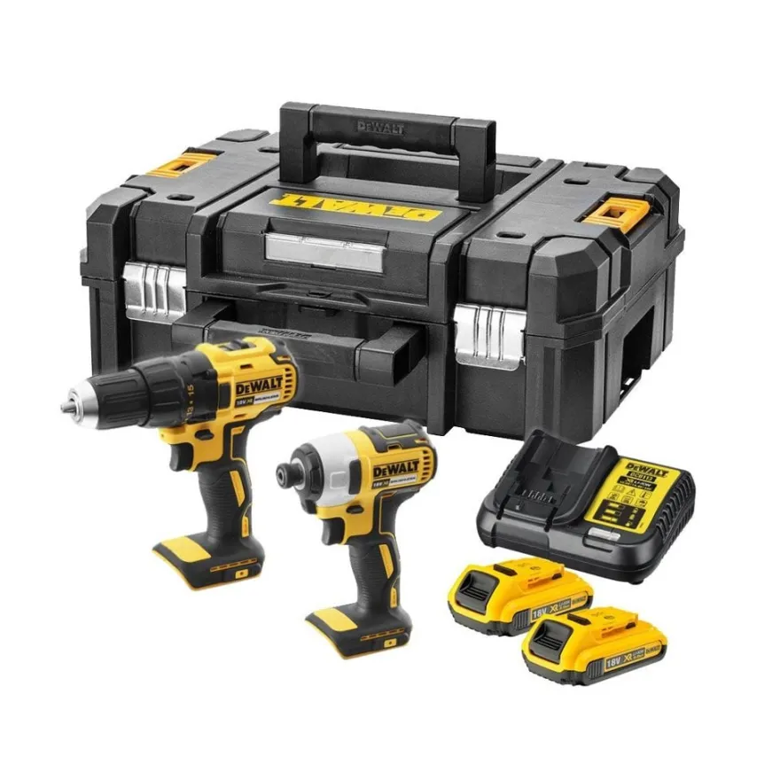 Dewalt DCK2059D2T‑GB 18V XR Brushless Twin Kit con 2 baterías 2Ah