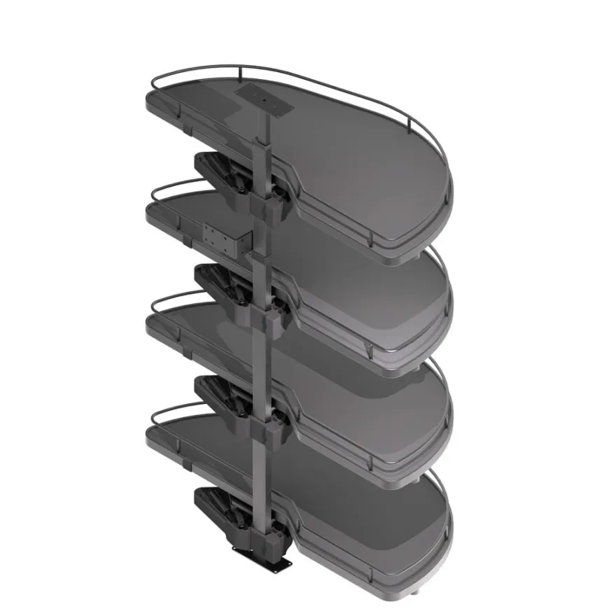 DOLPHIN II Línea COMPACT Antracita – Columna rinconera con bandejas deslizantes