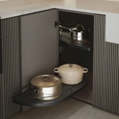 DOLPHIN II Línea COMPACT Antracita – Bandeja rinconera deslizante