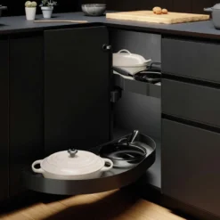 DOLPHIN II Línea NOVA FLAT - Bandeja rinconero deslizante independiente antracita