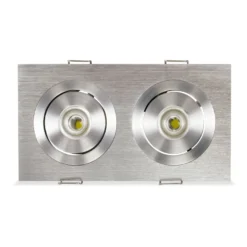 DOMINÓ - Aro led basculante orientable para empotrar