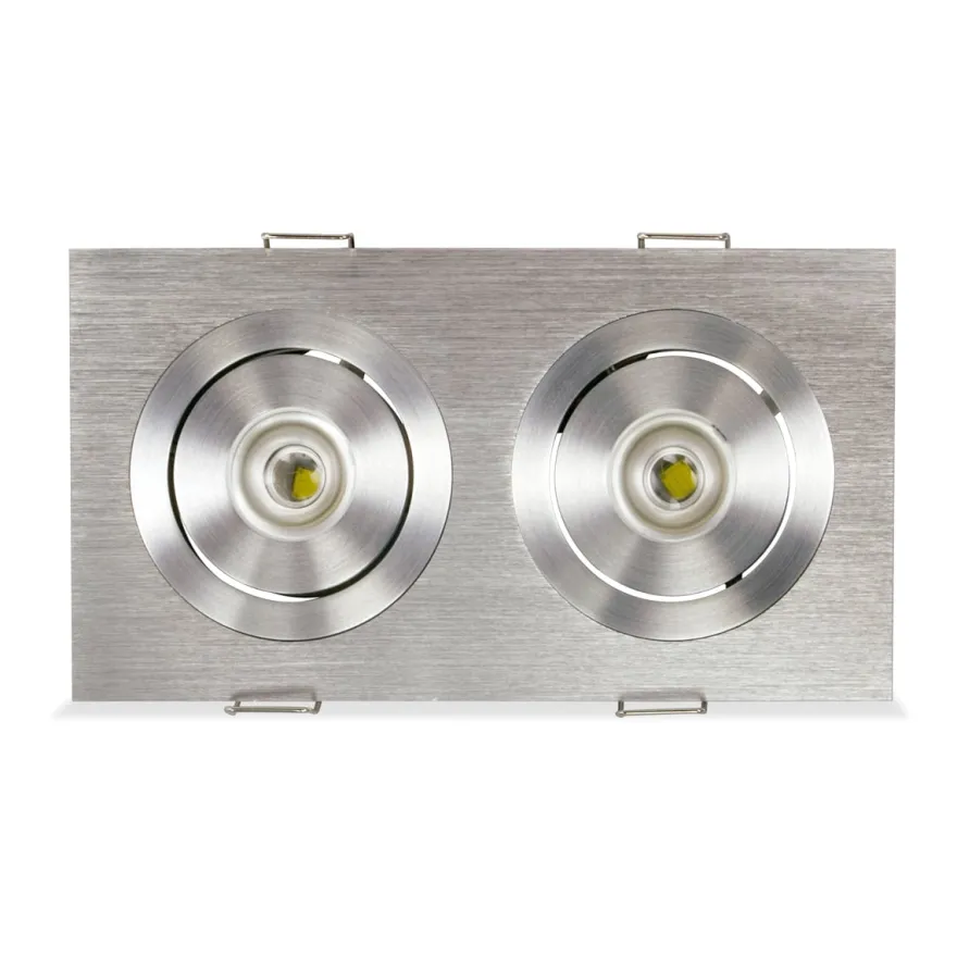DOMINÓ - Aro led basculante orientable para empotrar