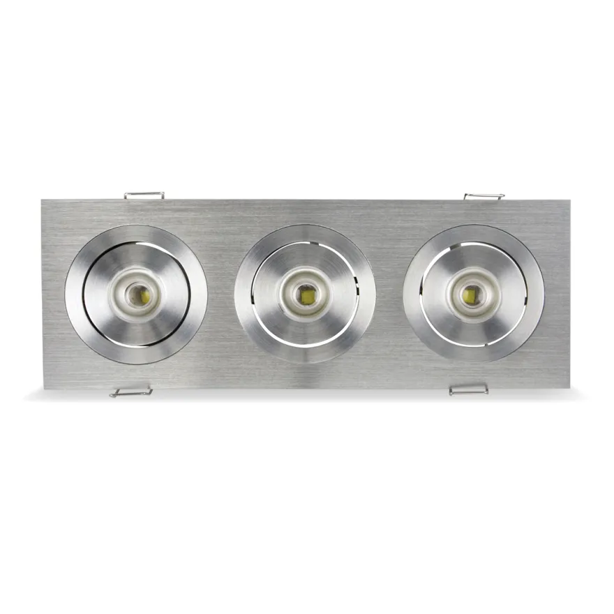 DOMINÓ - Aro led basculante orientable para empotrar