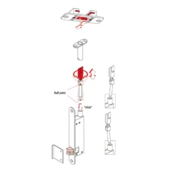 DORMA HZ 43-F - Pasador automático para puertas cortafuego