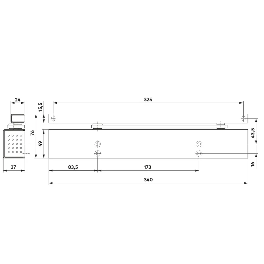 DORMA TS-97 - Cierrapuertas con guía deslizante