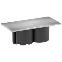 DUE - Base doble de enchufes encastrable en encimera o en pared