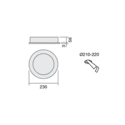 DYNAMIC FR 215-LED - Fijo redondo empotrar de temperatura de color ajustable