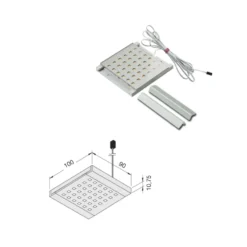DYNAMIC LED Q-PAD / L-PAD - Foco cuadrado o rectangular para sobreponer de temperatura del color ajustable a 24V