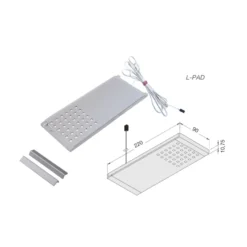 DYNAMIC LED Q-PAD / L-PAD - Foco cuadrado o rectangular para sobreponer de temperatura del color ajustable a 24V