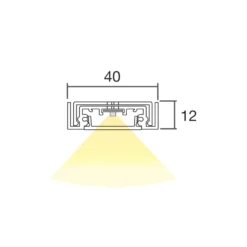DYNAMIC LED TOP-STICK F - Regleta LED sobrepuesta de temperatura de color ajustable a 24V