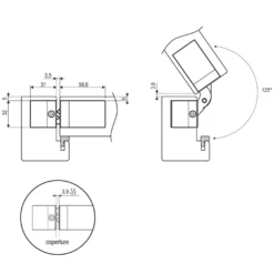ECLIPSE 3.2 SELF RF - Bisagra oculta para puertas de paso enrasadas con mecanismo hidraúlico de cierre integrado