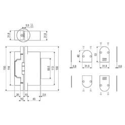 ECLIPSE 3.2 SELF RF - Bisagra oculta para puertas de paso enrasadas