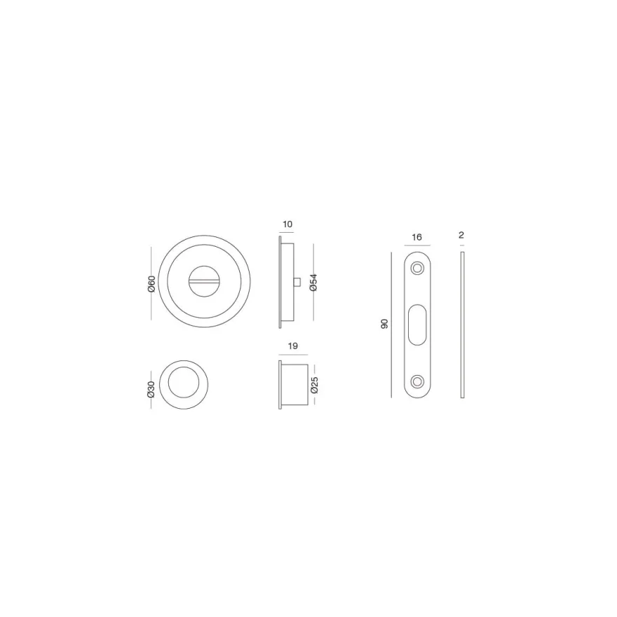 ECO CIRCLE - Kit Cerradura + muletilla + dedal redondo