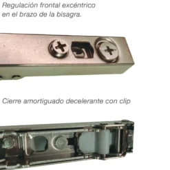 ECO CODO - Bisagra Ø35 mm. de apertura 110º con cierre decelerante