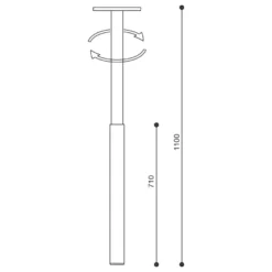 ECO KATEL - Pata económica regulable de 710 a 1100 mm.