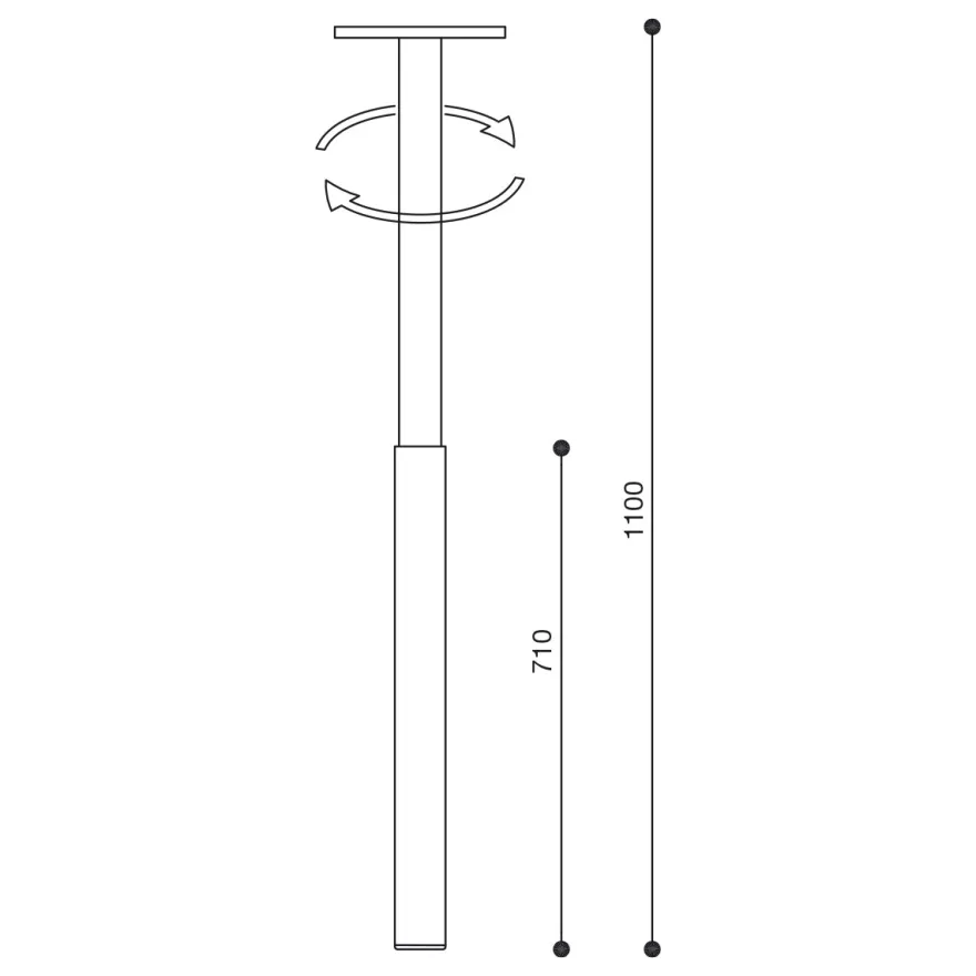 ECO KATEL - Pata económica regulable de 710 a 1100 mm.