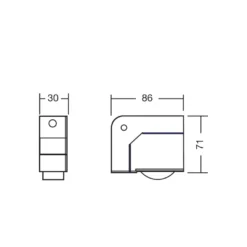 EGIL - Rueda para el costado del mueble con o sin freno