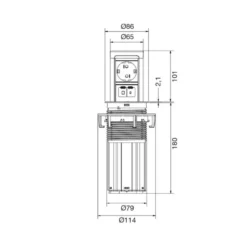 ELEVATOR 2 - Torre telescópica reducida con tomas de alimentación TT + USB C