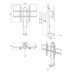 E-MORE - Sistema de elevación eléctrica para pantallas de 25” a 65”