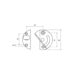 Enganche para lateral de mesa tipo ala