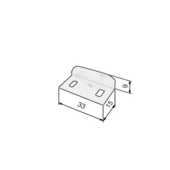 Escuadra para pasadores mueble