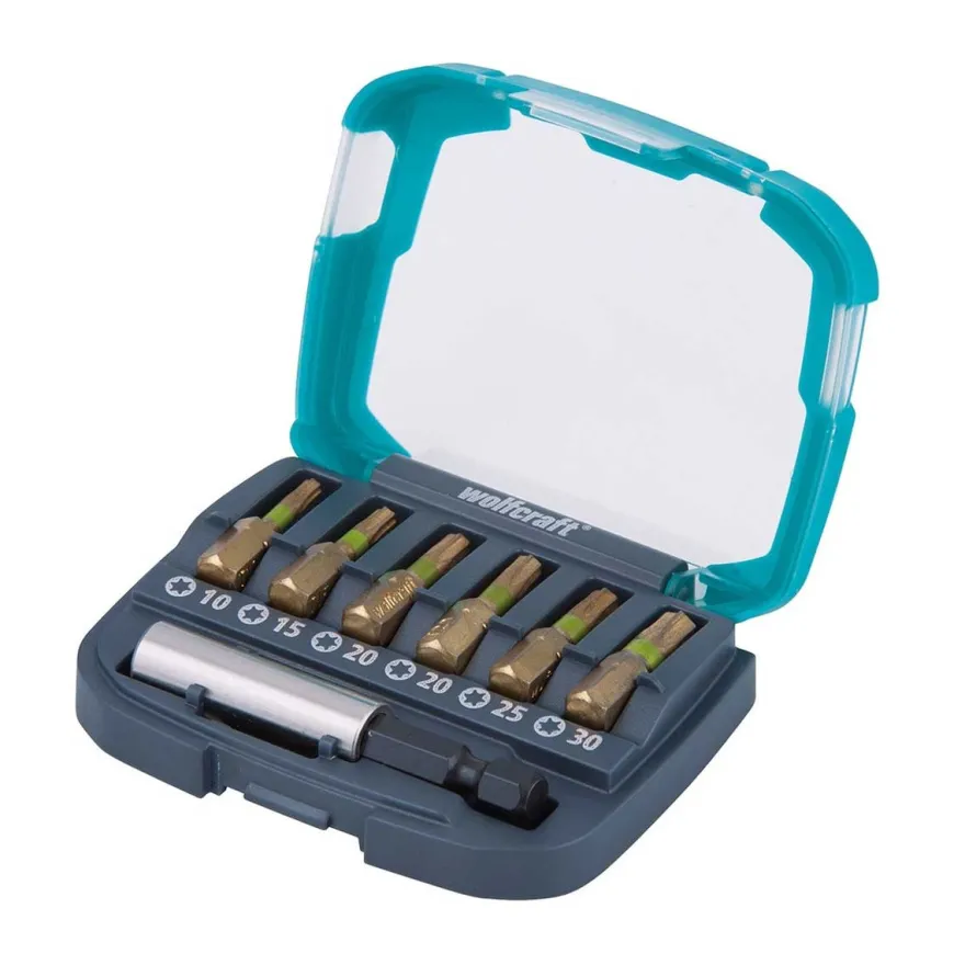 Estuche de puntas TORX con recubrimiento de diamante y adaptador magnético