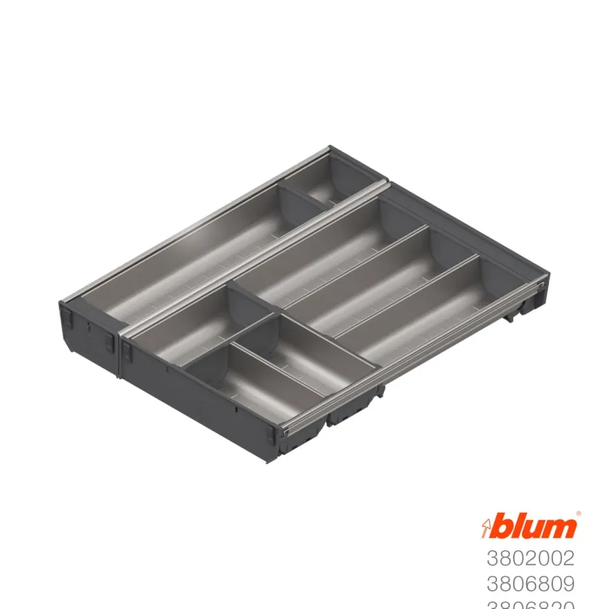 EUROBOX PLUS - Combinaciones habituales cuberteros y divisorios Blum Orga-Line