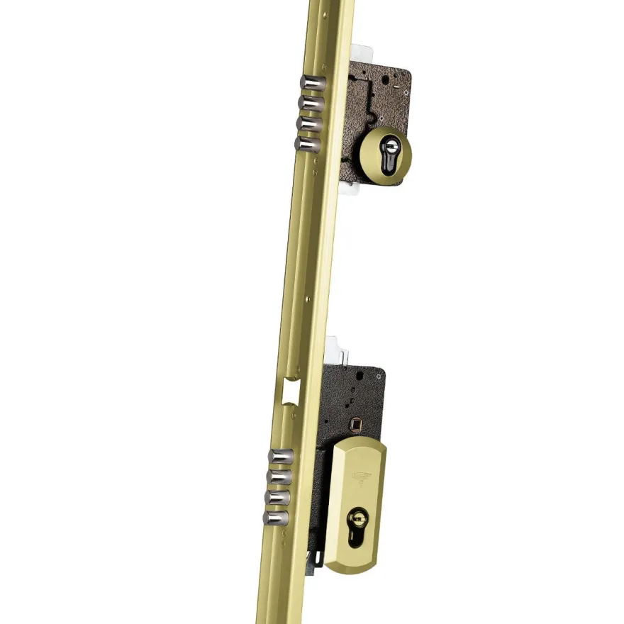 EZCURRA SB-5000 - Cerradura embutida de 4 puntos con frente Z sin varillas. Función doble seguridad y llave de servicio amaestrada.