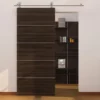 FABIO - Kit accesorios + barra de 2 mts. para puertas correderas de madera de 1 metro hasta 120 Kg.