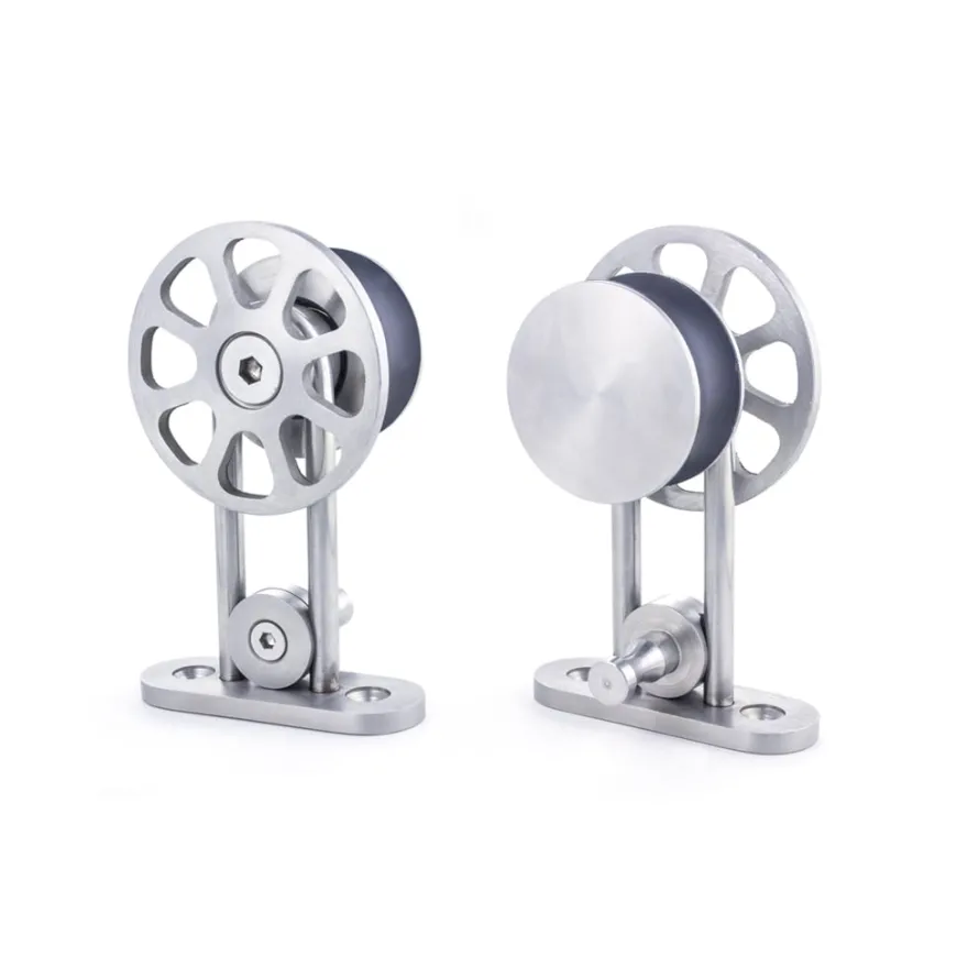 FABIO - Kit accesorios + barra de 2 mts. para puertas correderas de madera de 1 metro hasta 120 Kg.