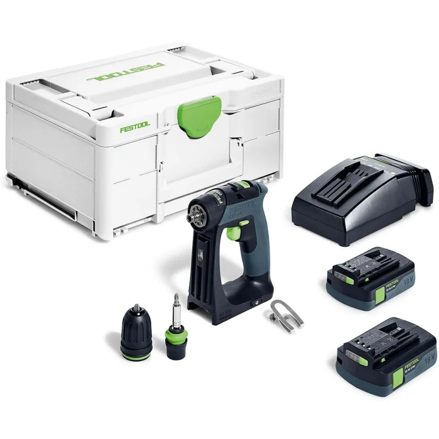 Festool CXS 18 C 3,0-Plus - Taladro atornillador con batería y cargador