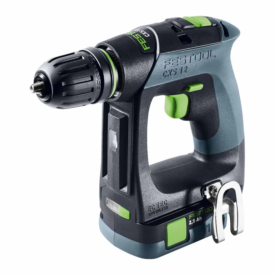 Festool CXS 12 2,5-Plus - Taladro atornillador con batería y cargador