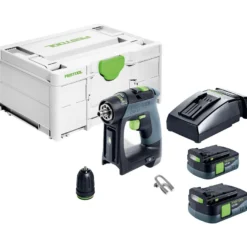 Festool CXS 12 2,5-Plus - Taladro atornillador con batería y cargador