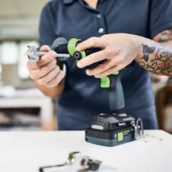 Festool QUADRIVE TPC Set/XL - Taladro atornillador de percusión con batería y cargador (18V/5Ah)