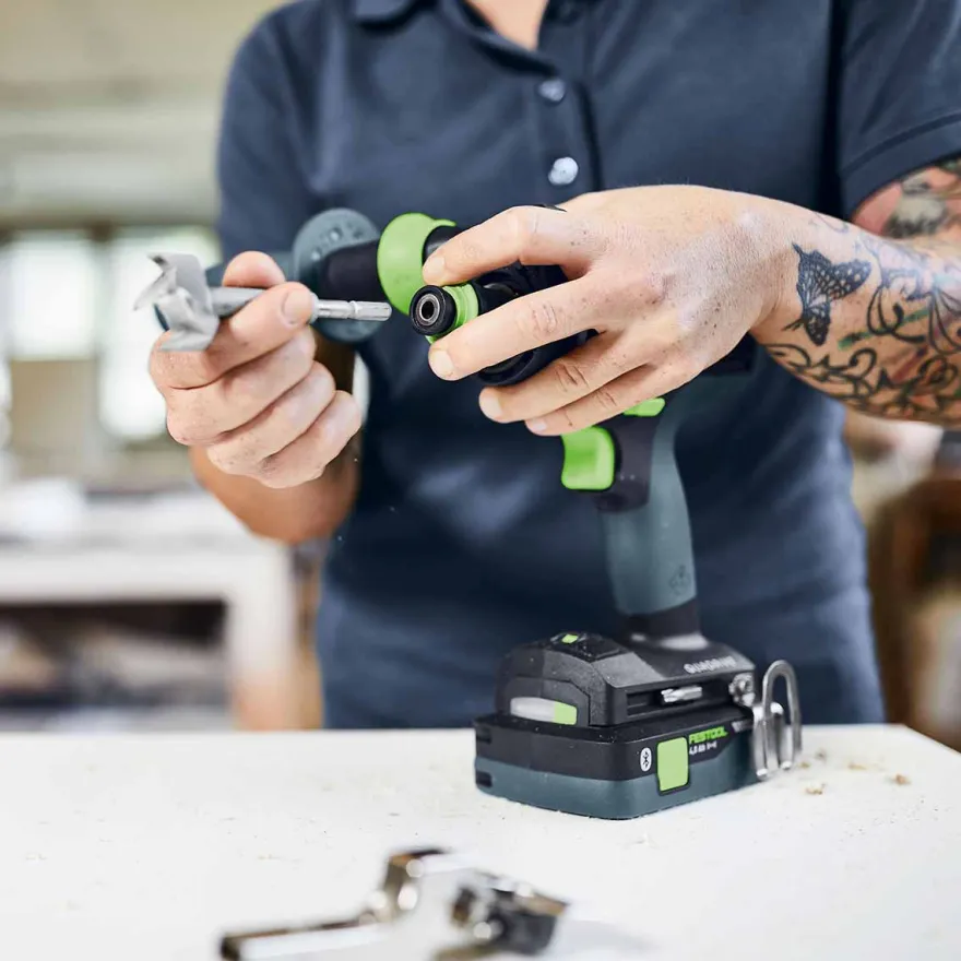 Festool QUADRIVE TPC Set/XL - Taladro atornillador de percusión con batería y cargador (18V/5Ah)
