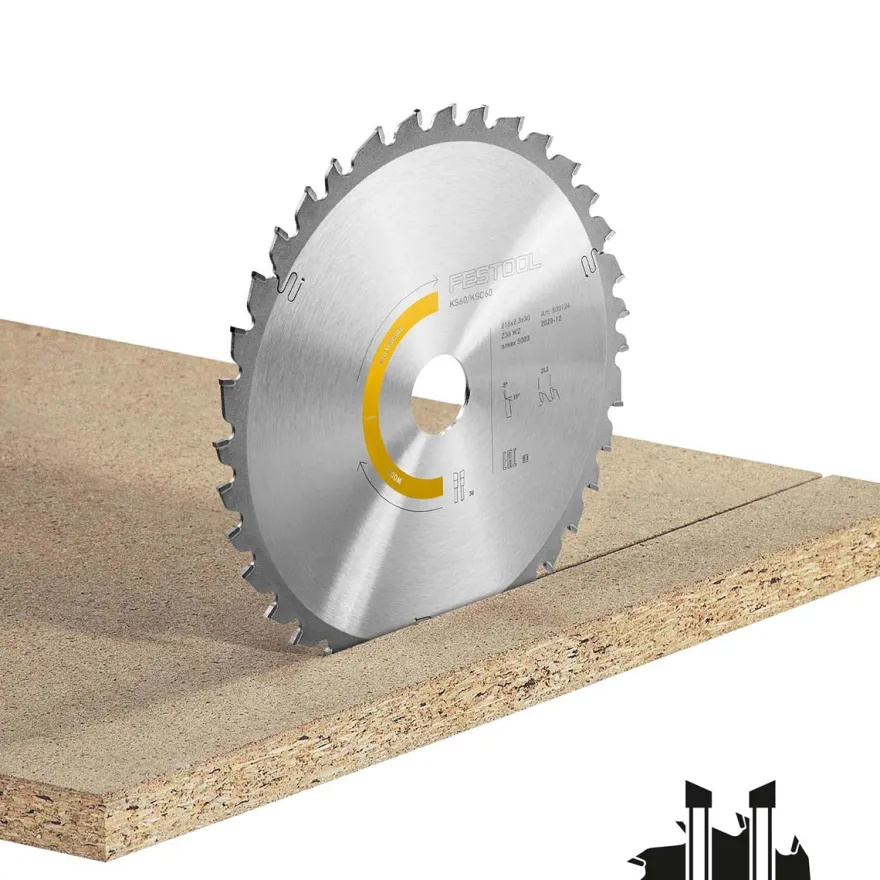 Festool WOOD UNIVERSAL - Discos de diente alterno para madera, placas de yeso y MDF