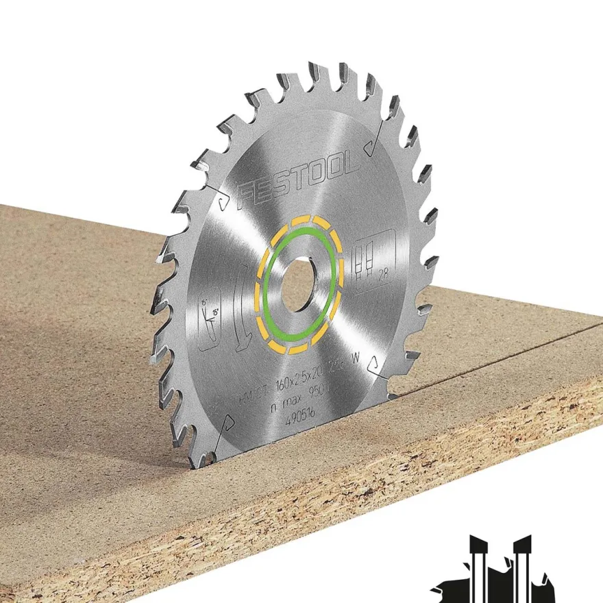 Festool WOOD UNIVERSAL - Discos de diente alterno para madera, placas de yeso y MDF