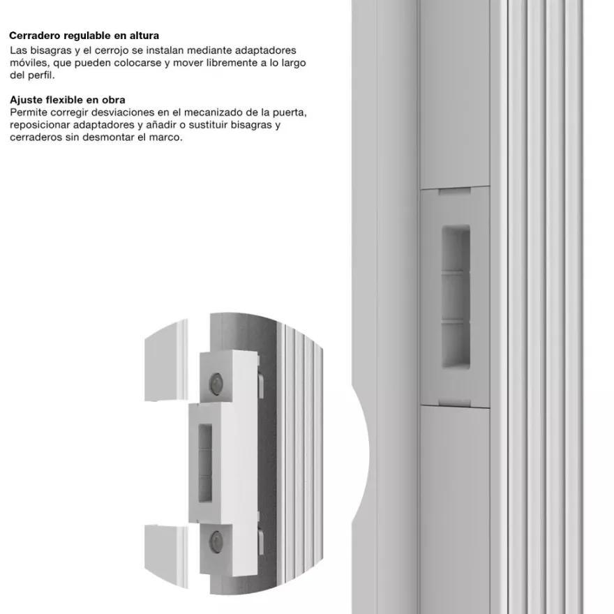 FILOMODULAR - Marco invisible modular para puertas filomuro batientes