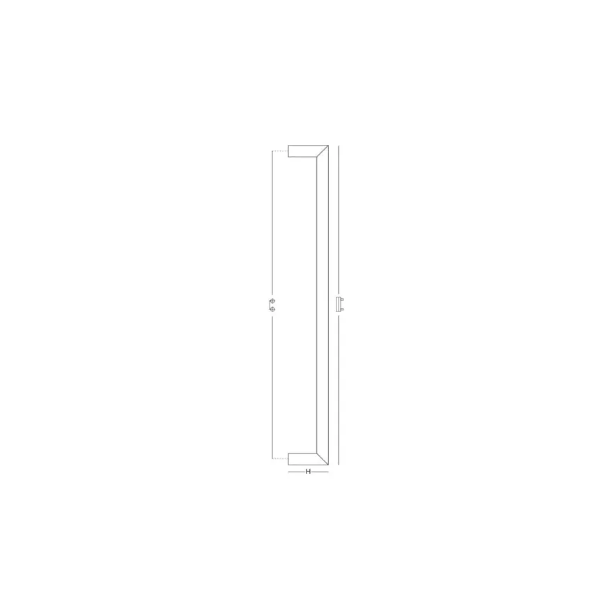 FINO - Juego de manillones tubulares para puertas JNF Ø16 mm