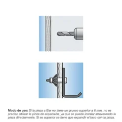 Fischer HM-S - Taco metálico expansivo con tornillo métrico especial cartón yeso