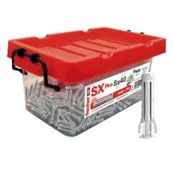 Fischer SX PLUS - Taco de expansión para materiales macizos y huecos (ENVASE INDUSTRIAL)
