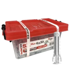 Fischer SX PLUS - Taco de expansión para materiales macizos y huecos (ENVASE INDUSTRIAL)