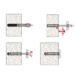 Fischer SX PLUS - Taco de expansión para materiales macizos y huecos