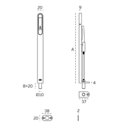 FLUSH Round - Pasador para embutir JNF