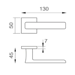 FOLD 02 - Manilla de roseta cuadrada dnd